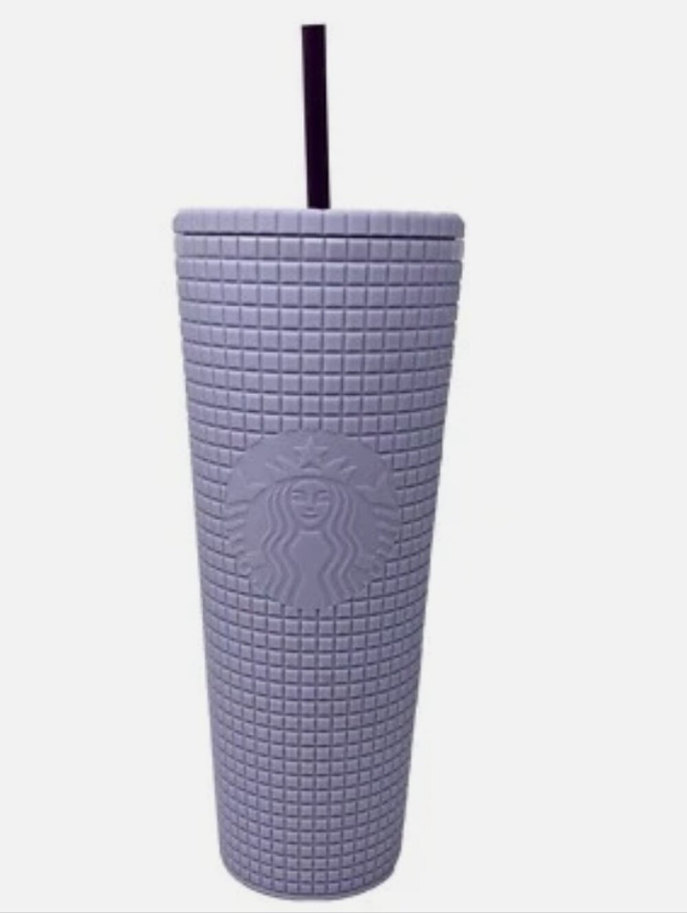 Starbucks Lavender Textured Tumbler with Purple Straw NWT